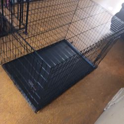 Xtra Large Metal 2 Door Kennel With Slide Out Trey