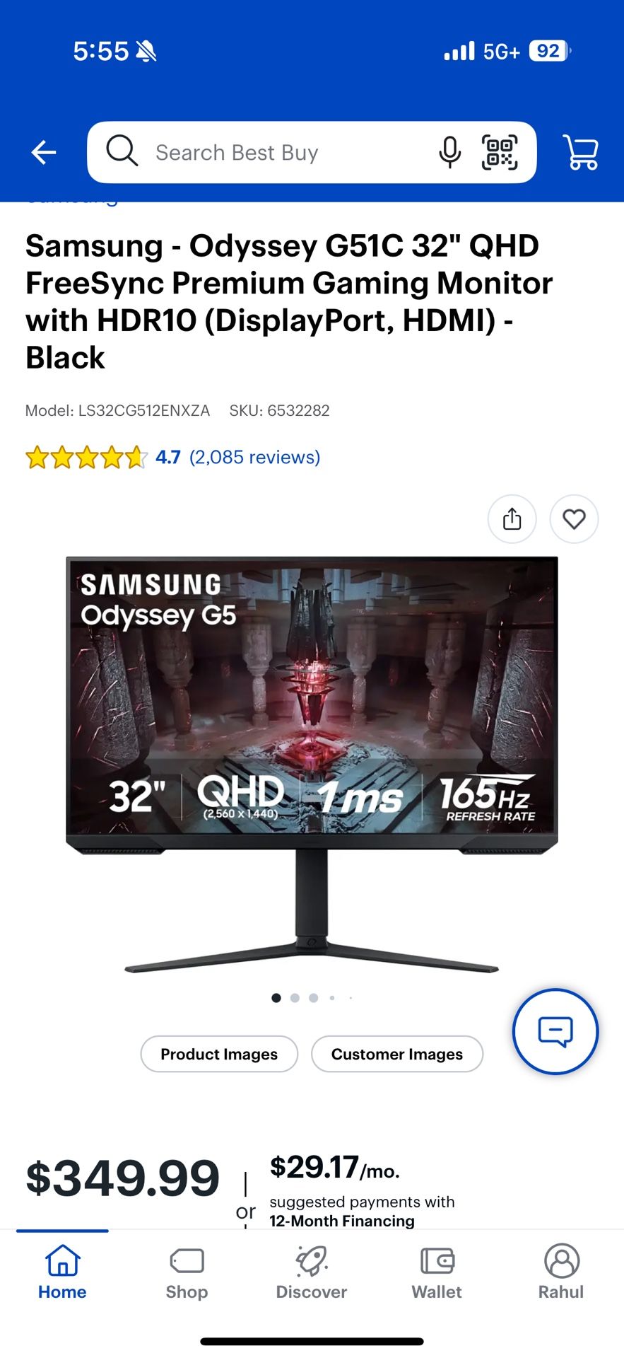 Samsung - Odyssey G51C 32" QHD