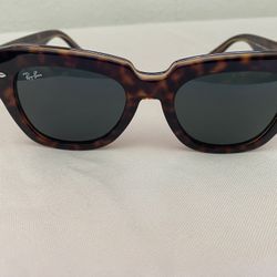 New Ray-Ban  STATE STREET Sunglasses RB 2186 1292/B1 Tortoise Frames Grey Lenses