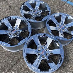 22” CHROME GMC YUKON DENALI CHEVROLET CHEVY CADILLAC WHEELS WE FINANCE NEW SET RIMS 