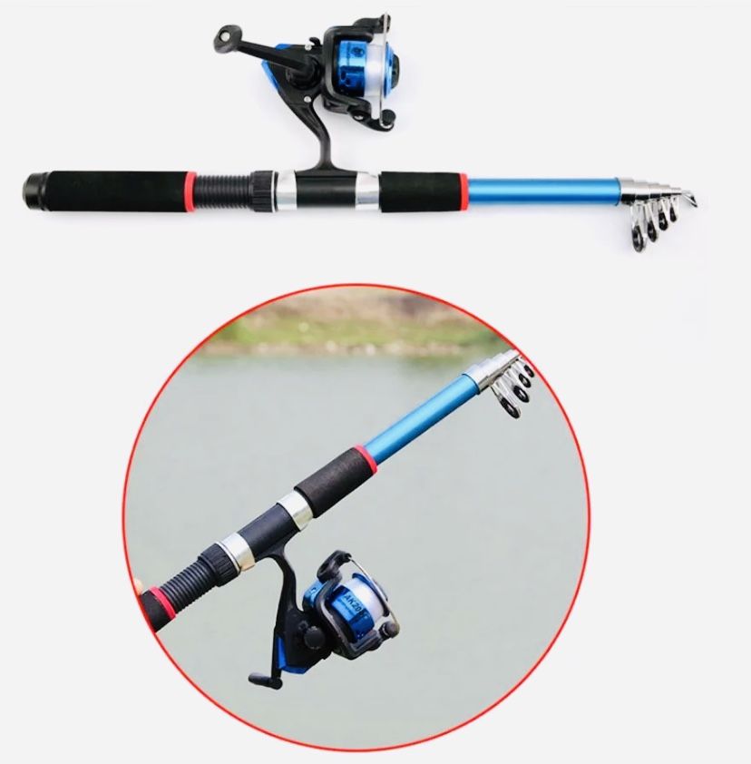 OSMY fishing rod and reel combo, spinning line, reel, tackle included
