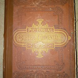 1880 Antique Bible Pictorial Commentary  , Title Page Separated