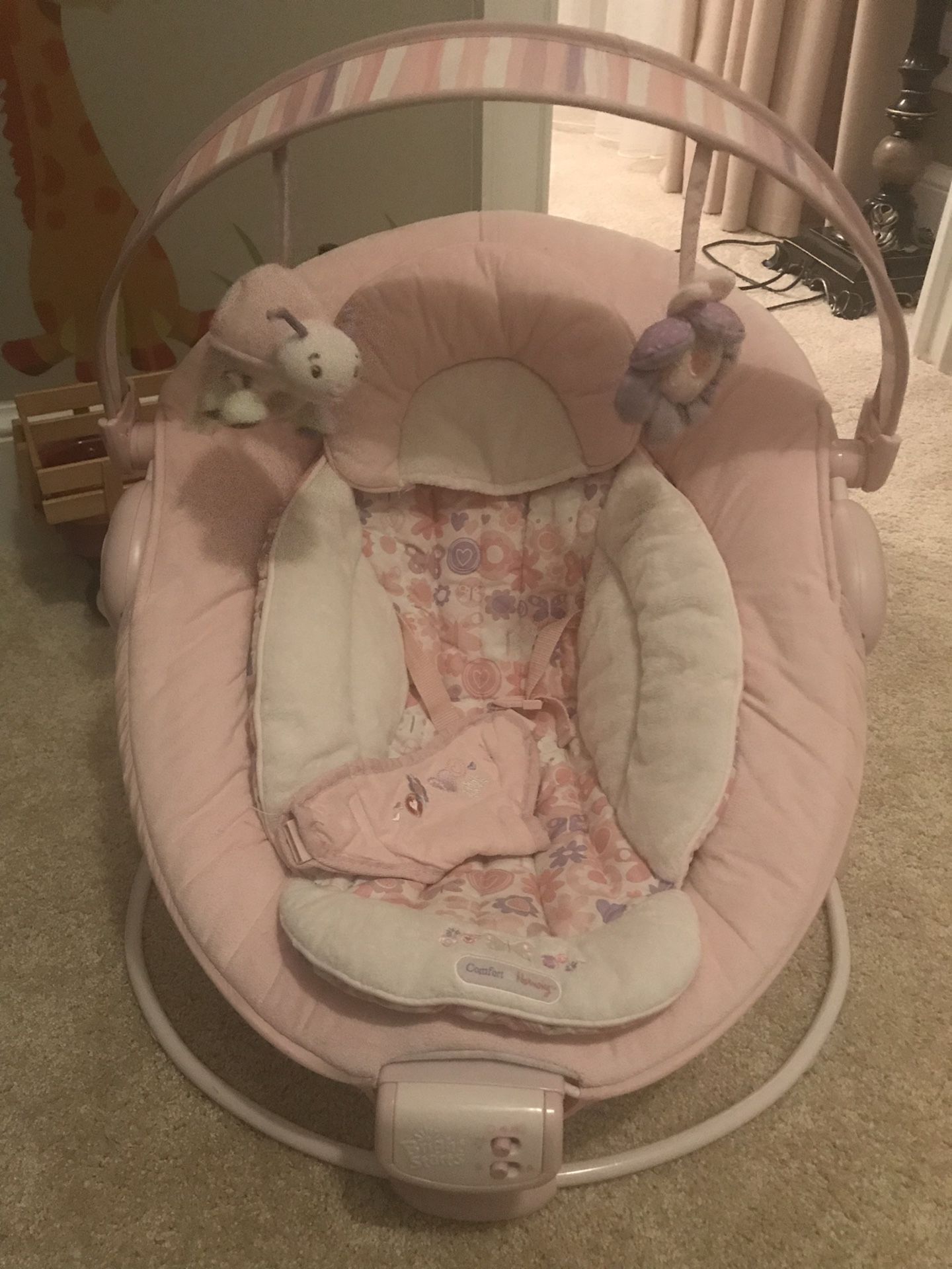 Bright Starts Bouncer Seat for baby girl