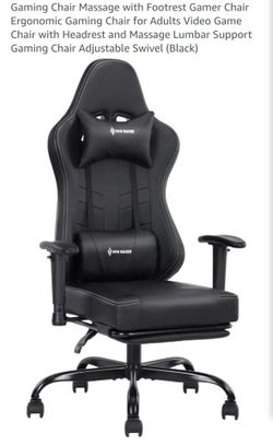 Von Racer Gaming Chair with Footrest Black
