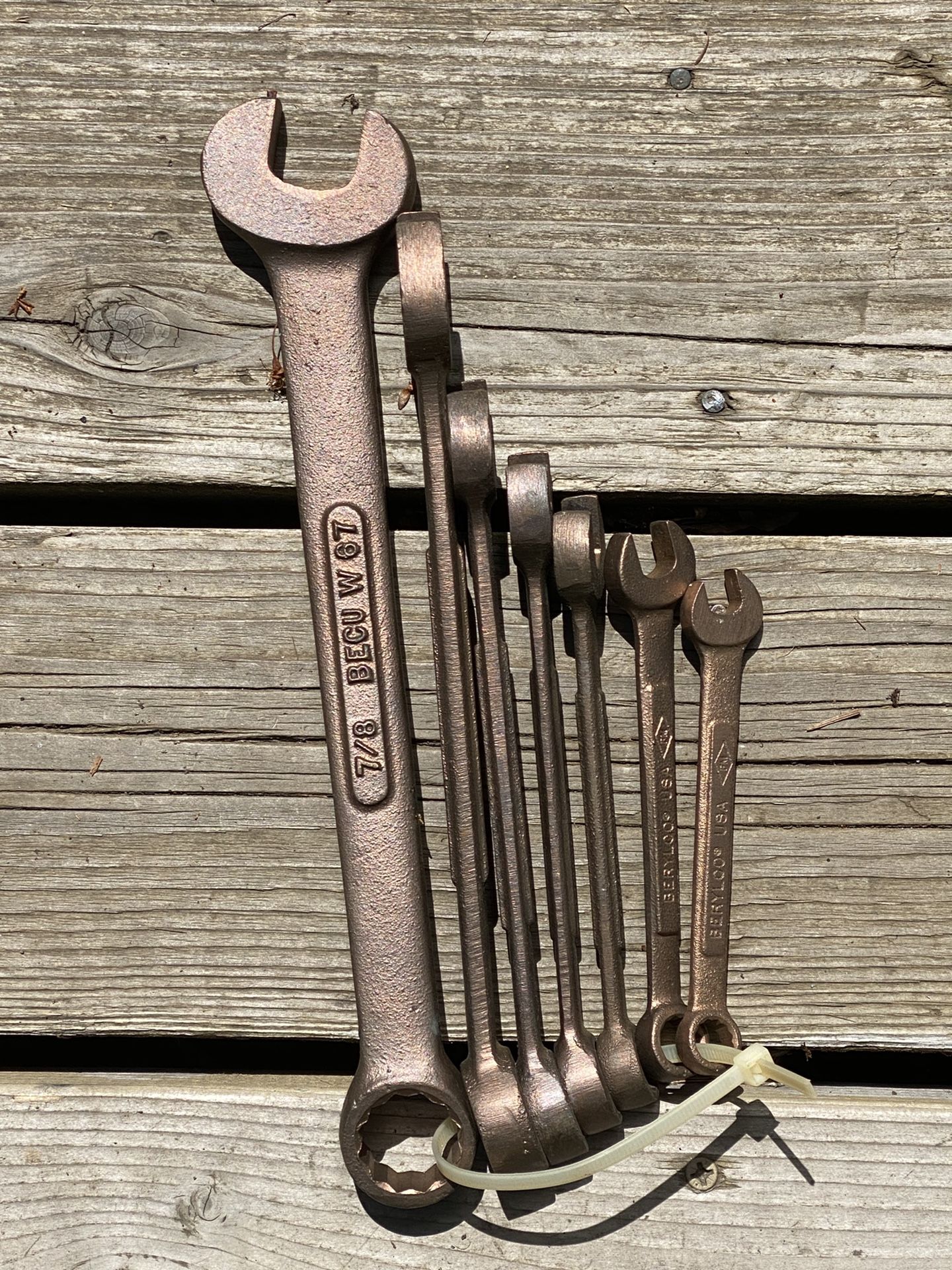 Berylco Non-Sparking Wrench Set