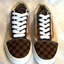 New Vans Checker Mixed Utility Old Skool Skate Shoes Sneakers