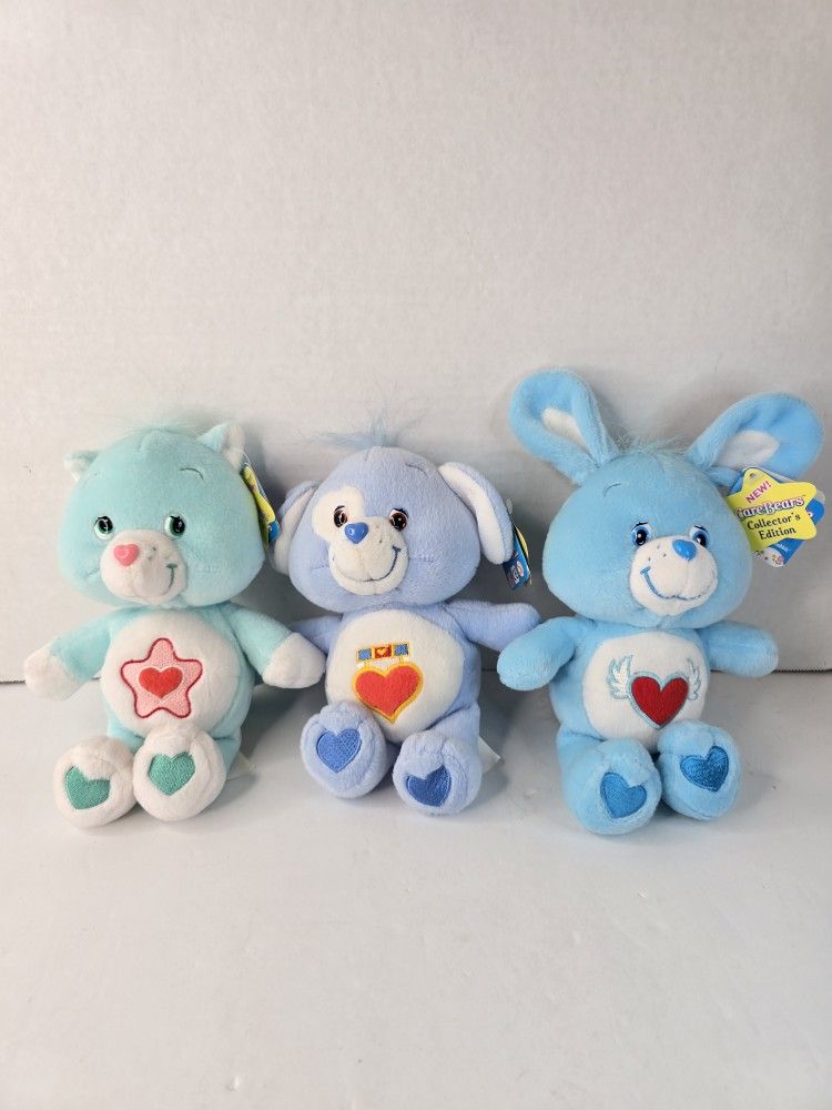 Vintage Lot Of 3 Care Bears Cousins Plush 2004 Swift Heart Rabbit New with tag smoke free home