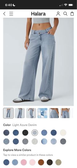 Halara XL Asymmetric Low Rise Wide Leg Jeans