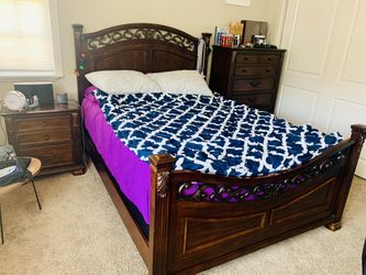 Dresser, Full Bed Frame, Nightstand