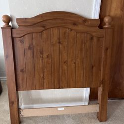 twin standford pine headboard