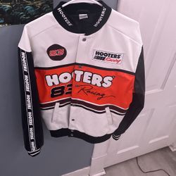 Black & White Hooters 83 Rare Motorcycle Racing Jacket