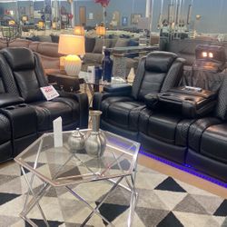 Sofa And Loveseat. Power Recliner And Power Headrest 