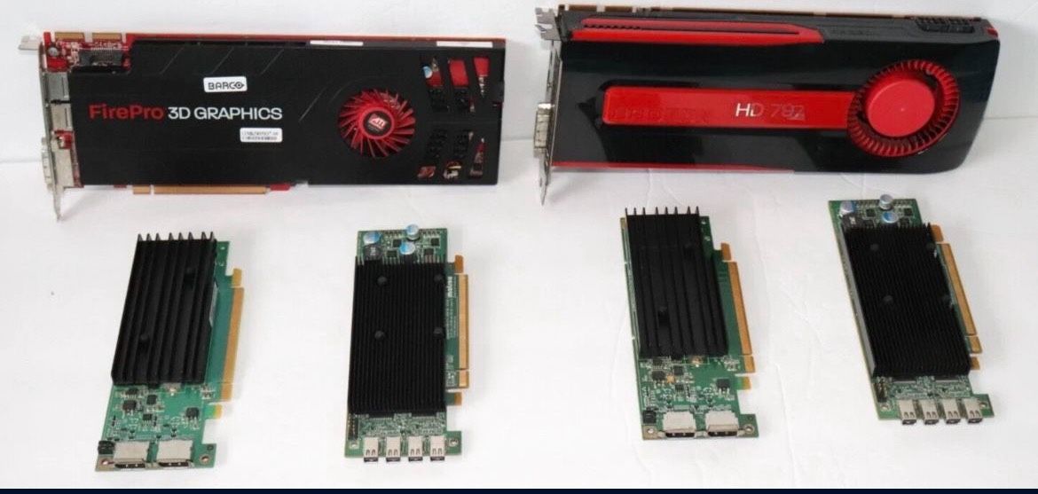LOT of 6 graphics cards - (UNTESTED - SOLD AS IS) - NVIDIA / AMD graphics cards