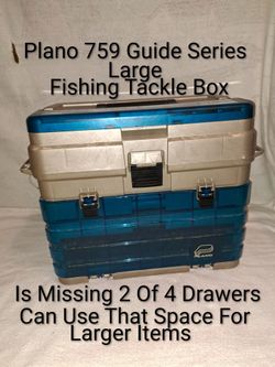 Plano 759 Guide Series Large Fishing Tackle Box (Is Missing 2 Of 4 Drawers) Space Can Be Used For Larger Items