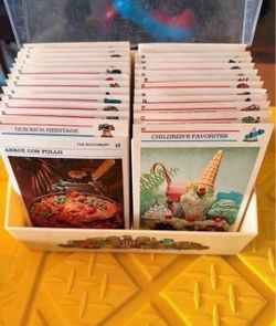 Vintage Recipe Card Collection with Storage Box