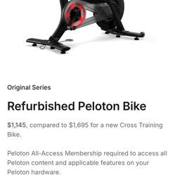 Peloton Bike w/ Screen – Excellent Condition