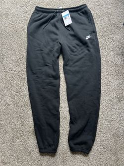 Nike Cuffed Brushed Fleece Joggers Black Men’s Size M NWT