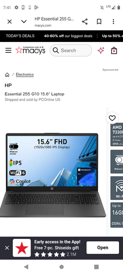 HP 255 G10 Notebook PC Business Laptop. New in box