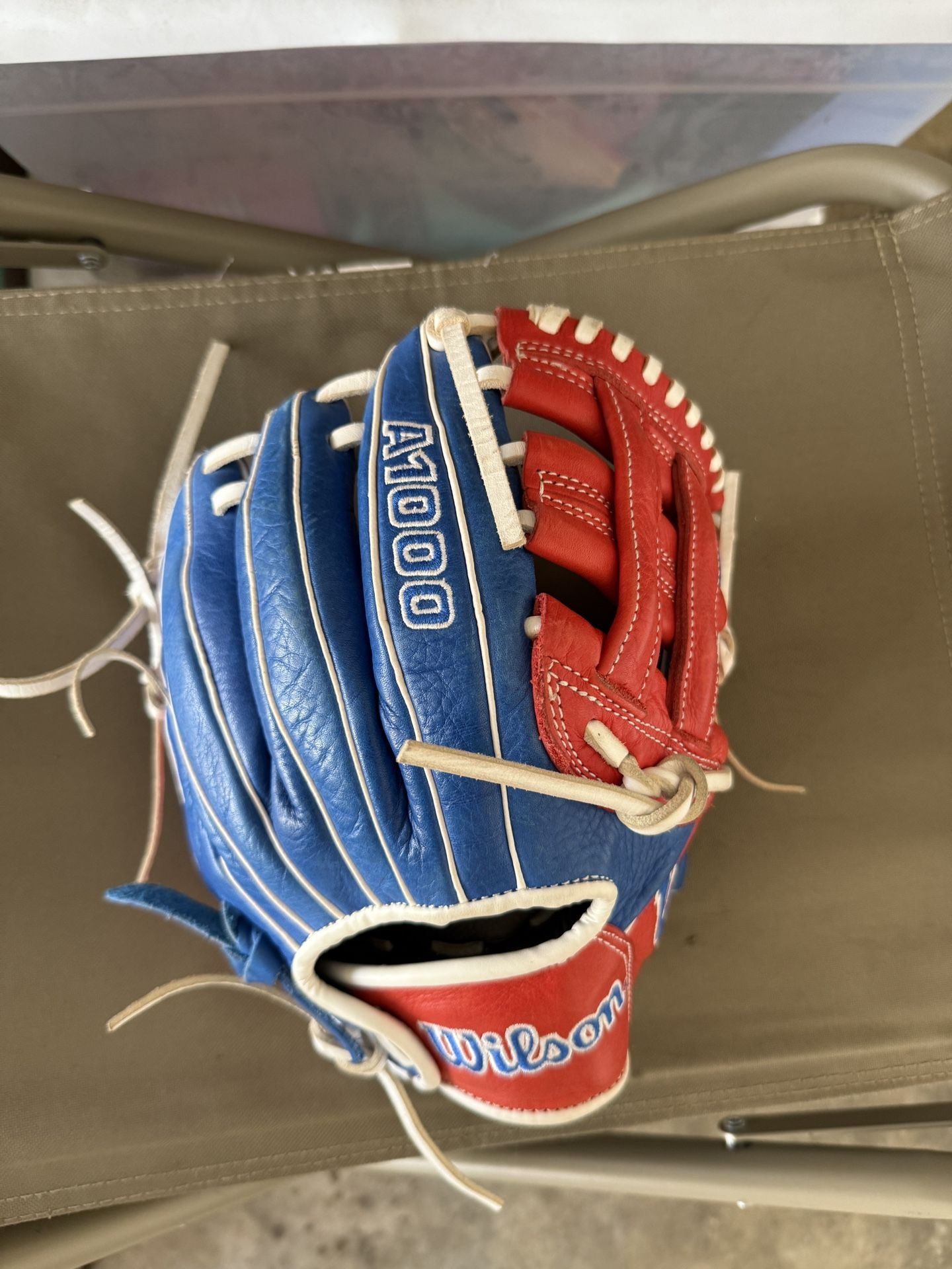 A1000 Red And Blue Baseball Glove Wilson A1000 PF1892 USA Baseball