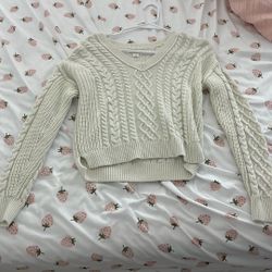Beige v neck sweater