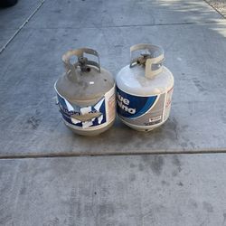 two empty gas tanks