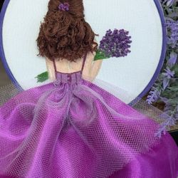 Hand Embroidery Girl for Gift