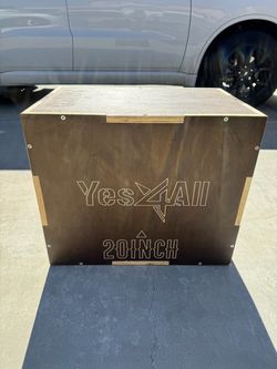 Yes4All 20-Inch Wooden Plyo Box