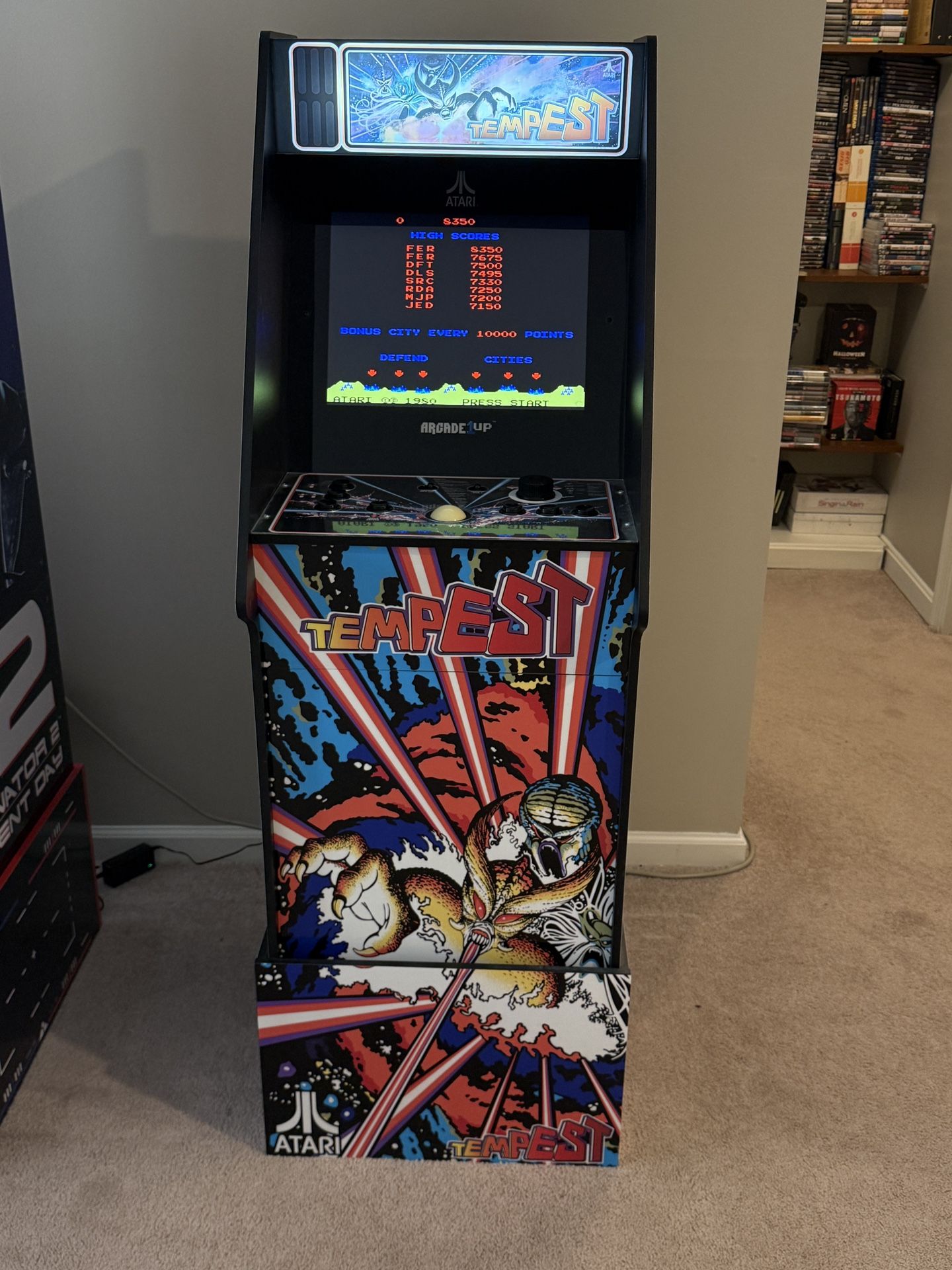 Arcade1UP Atari Tempest Legacy Arcade with Riser and Stool