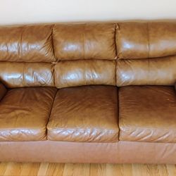 Brown Leather Couch