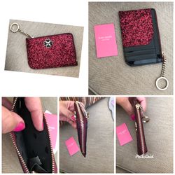 Kate spade glitter card holder wallet