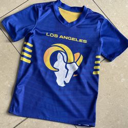 NFL Los Angeles Rams Reversible Flag Football T-Shirt Youth Small Blue Yellow