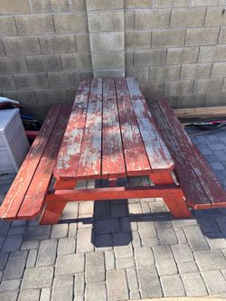 Home Depot Solid Wood Picnic Table 6’x5’
