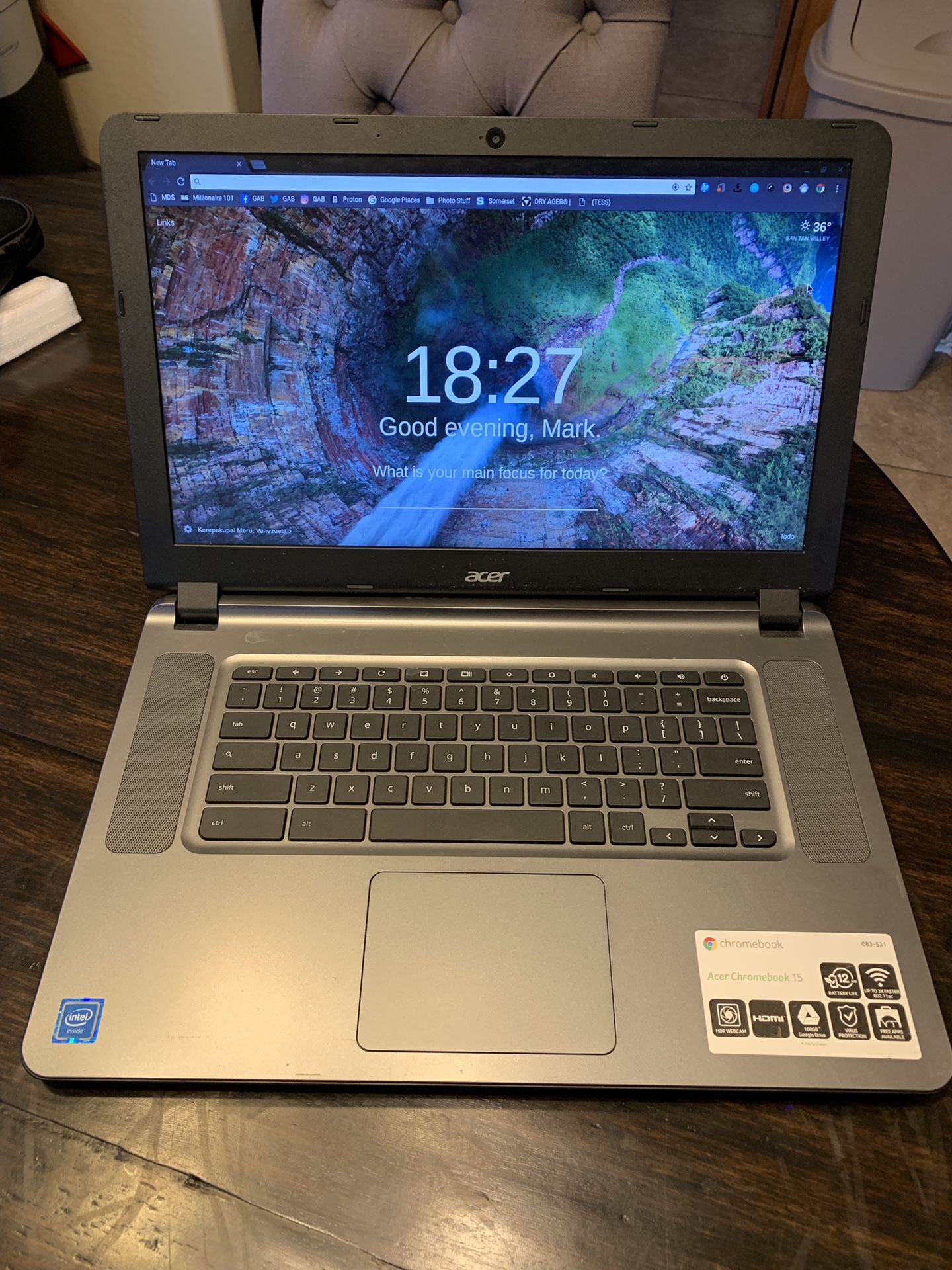 Acer Chromebook 15in laptop