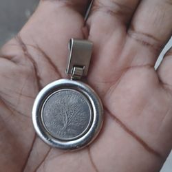 1999 CT CUT COIN CHARTER OAK NECKLACE/ KEYCHAIN