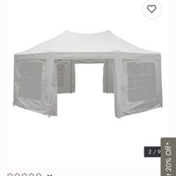 ALEKO Collapsible Octagonal Party Canopy 21 X 16 feet  Event Tent w Windows, $770 Retail