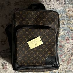 Louis Vuitton Black and Brown Monogram Bookbag