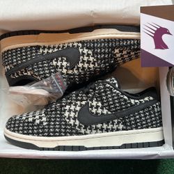 Nike Dunk Low x Harris Tweed 'Black White’