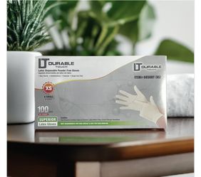 Durable Touch Superior Latex Gloves Powder Free CASE Of 1000 pcs Long Sleeve S