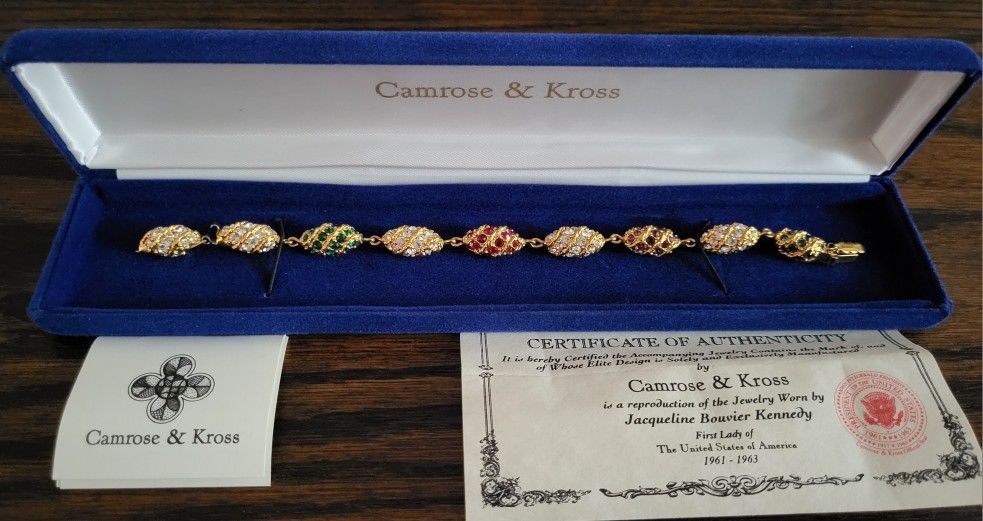 Camrose & Kross Jacqueline Kennedy Crystal Royal Egg Bracelet