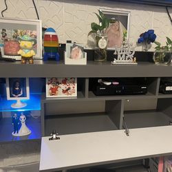 Grey Floating T.V Stand 