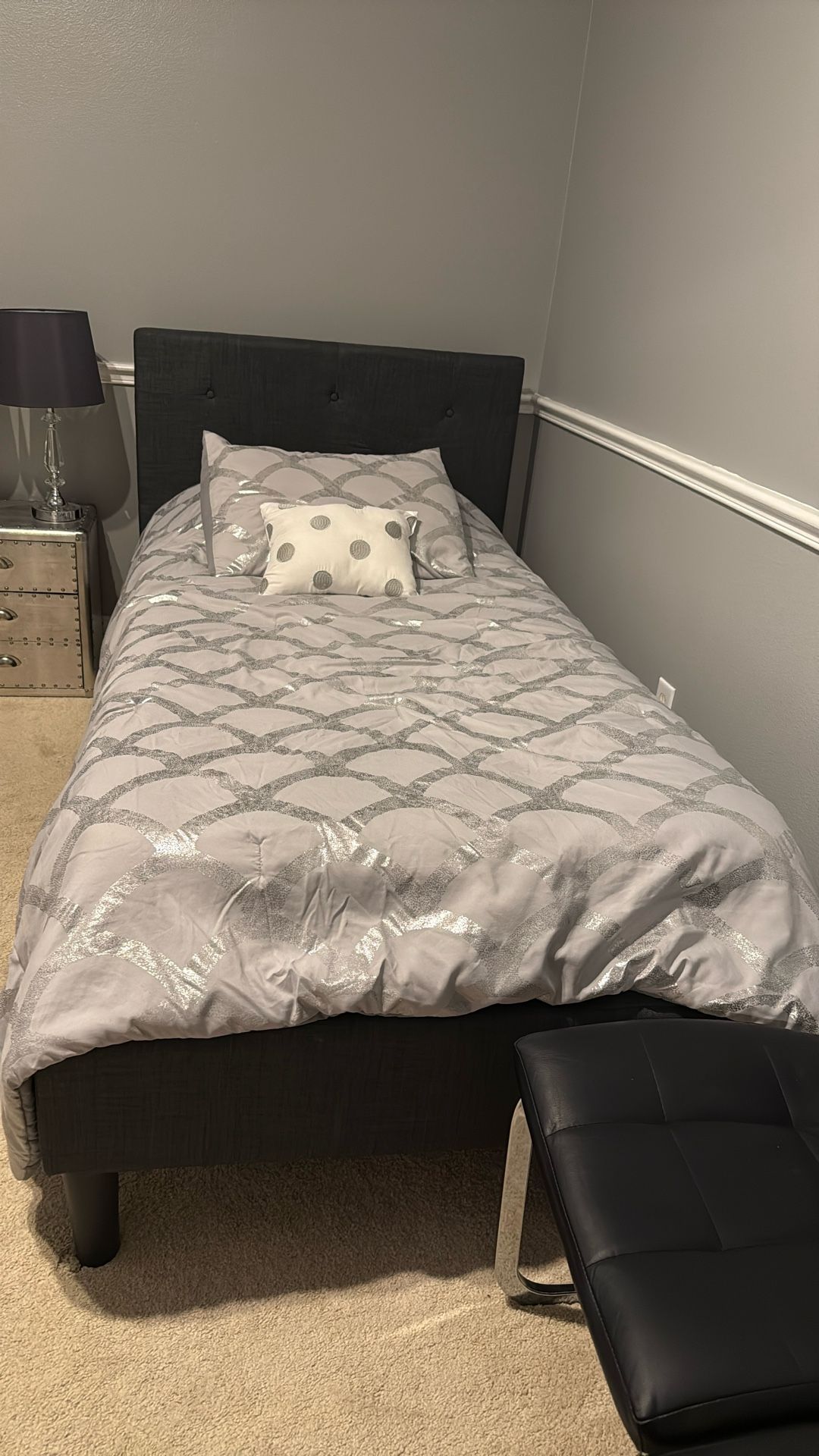 2 Twin Size Bed Frames Barely Used With Mattresses