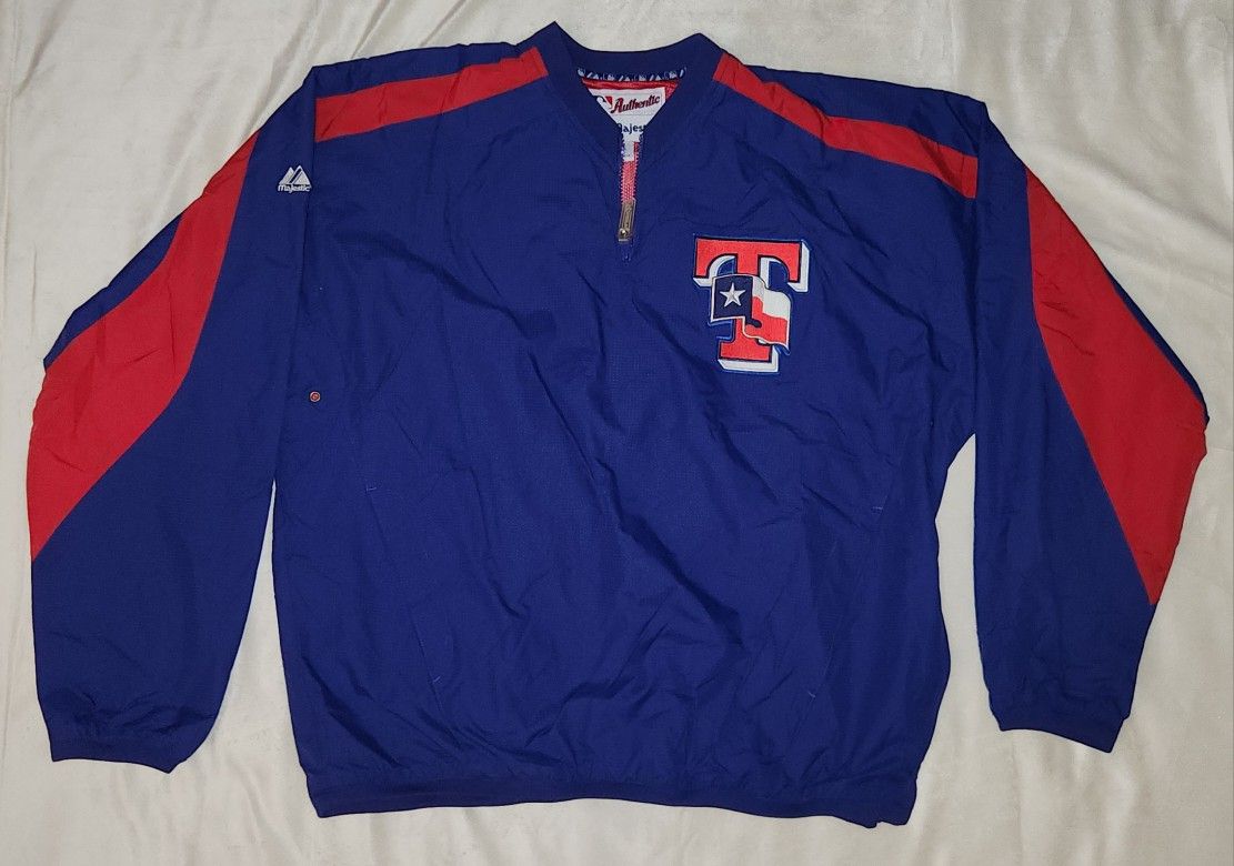 Vintage MLB Majestic Texas Ranger Windbreaker Jacket World Champs