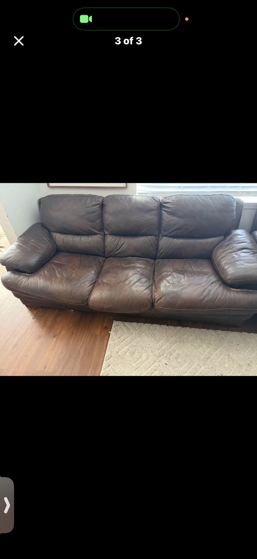 3 Piece Couch Leather