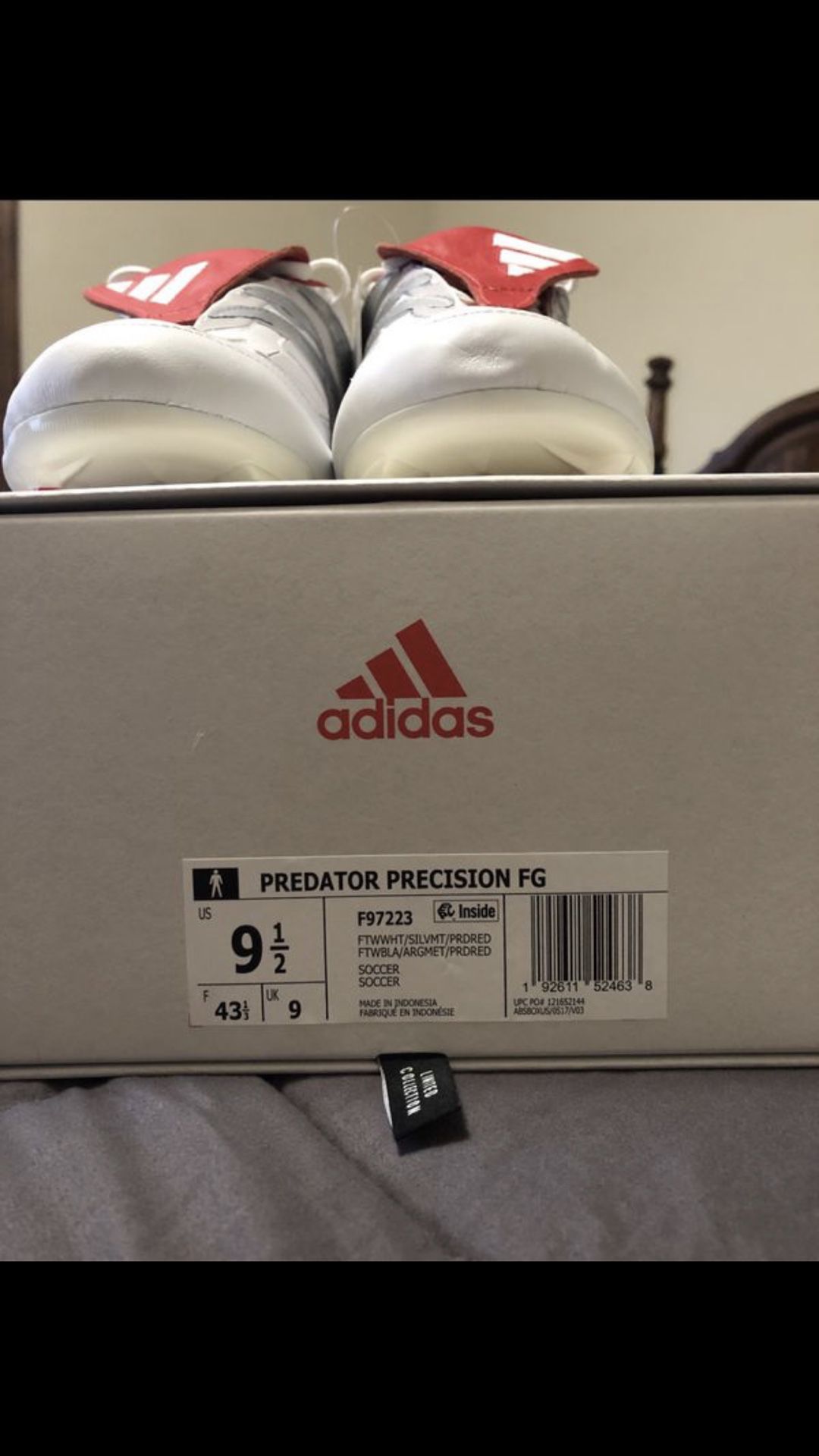 adidas predator precision fg david beckham remake size us 9.5