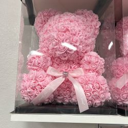 Pink Teddy Rose Teddy Bear