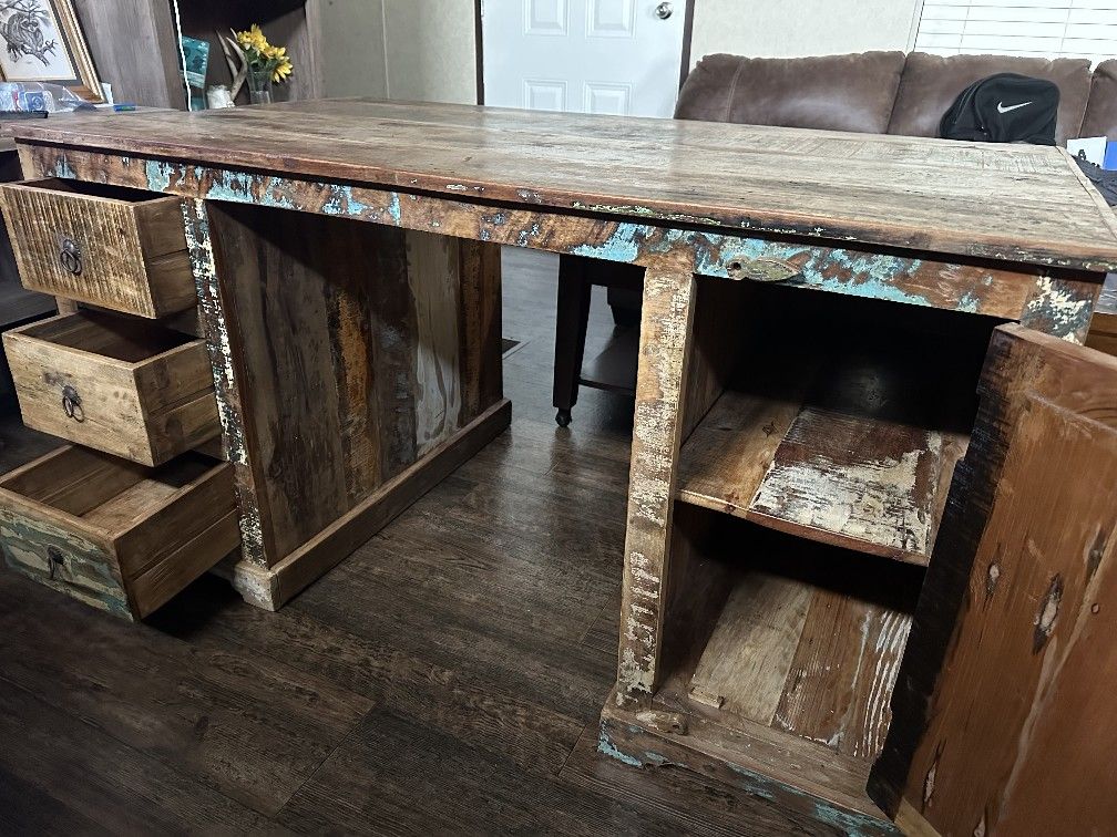 Antique Oak Wood Table