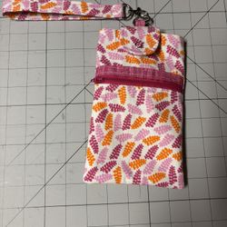 Phone Pouch With Wristlet - Pink/Cherry