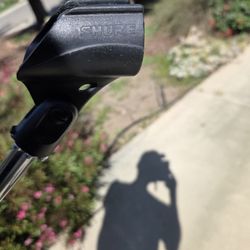 Vintage Atlas Sound MS-25 Mic Stand Heavy Triangular Base with Boom Arm & Shure Clip