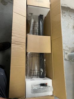 Modern Strut 42 Outdoor Bollard (SKU 700OBSTR83042CBUNV2) is a 42-inch minimalist outdoor LED path light in a black finish.