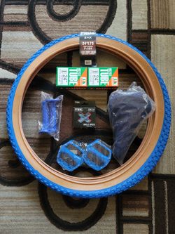 NEW Bicycle Bmx Parts Bundle 24" Blue